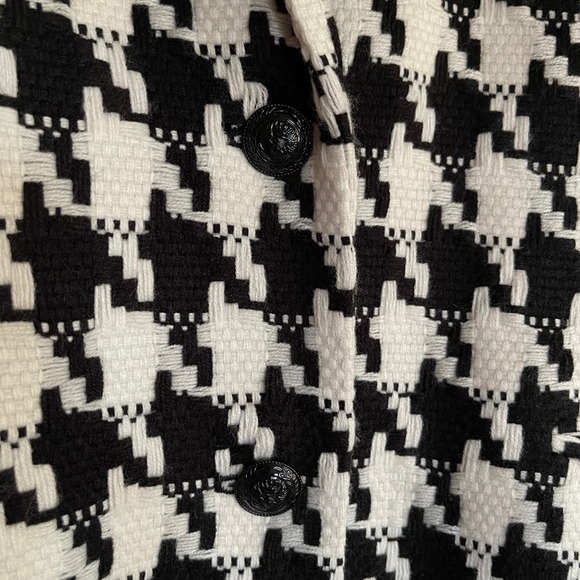 NWT L'AGENCE Xander Single Breasted Coat Black White Size 4 French Chic Academia - Picture 11 of 16